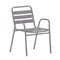 Flash Furniture Commercial Silver Restaurant Stack Chair with Arms TLH-018C-GG - alternate 1